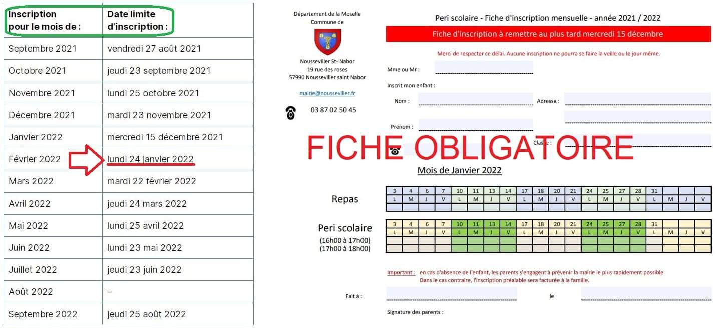 You are currently viewing Inscription cantine et périscolaire